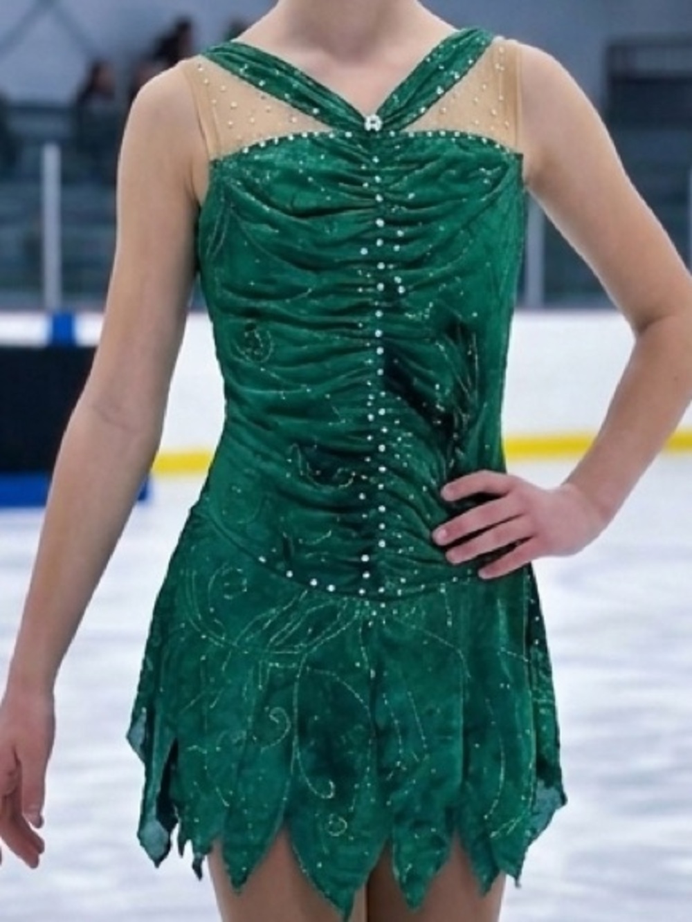 Custom Green Figure Skating Dress